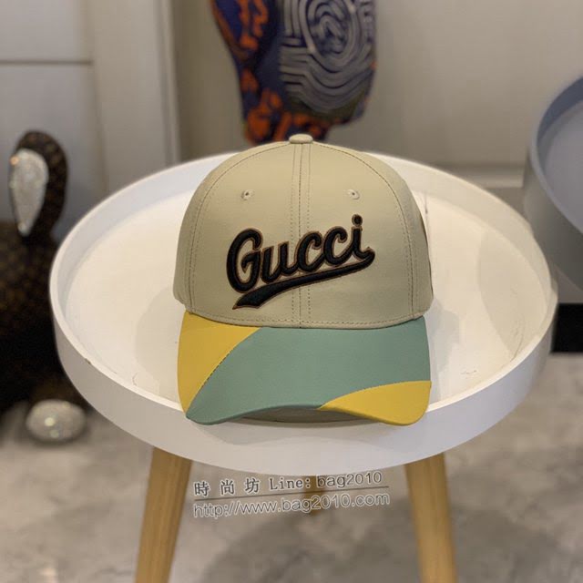 Gucci爆款男士帽子 古馳拼接經典棒球帽鴨舌帽  mm1705